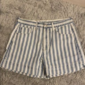 striped american eagle shorts